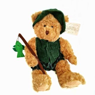Russ Berrie Bears From The Past Montana Fisherman Bear Fishing Country Plush Toy