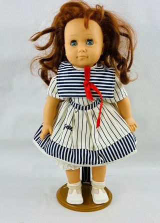 Hans Gotz Puppe Doll Red Rooted Hair Blue Eyes 16 " Tlc Dress Pants Socks Shoe