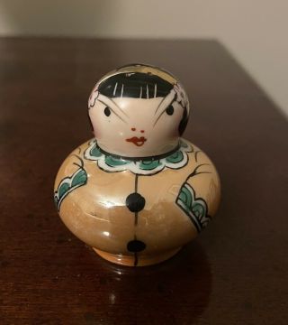 Noritake Figural Art Deco Lustre Asian Girl Salt Shaker Single Rare