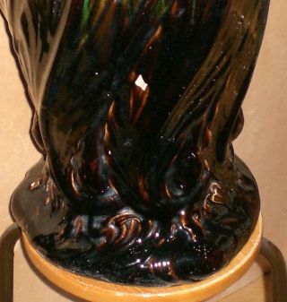 Vintage Rare J.  B.  Owens Art Pottery Tri - Blended Glaze Iris Umbrella Stand 3