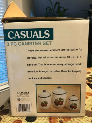 China Pearl Casuals Apple 3 piece canister set - 3
