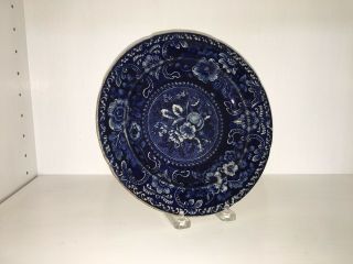 Historical Staffordshire Blue Plate Fruit Pattern By Stubbs Ca.  1825