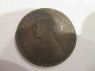 1862 Nova Scotia One Cent Coin - Key Date 2