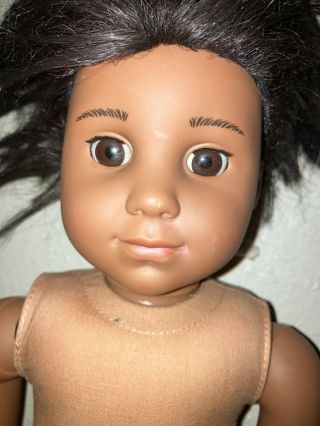 Pleasant Company American Girl 18 " Doll Black Hair Brown Eyes Brown Skin