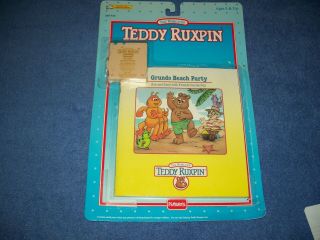 Vintage 1992 Grundo Beach Party Teddy Ruxpin Book & Cartridge Tape Playskool