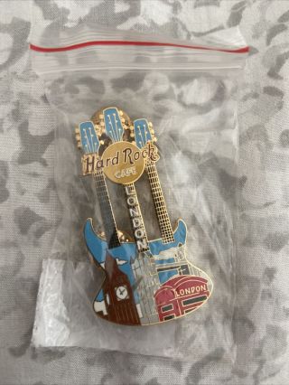 Hard Rock Cafe Pin London Triple Guitar City View Le