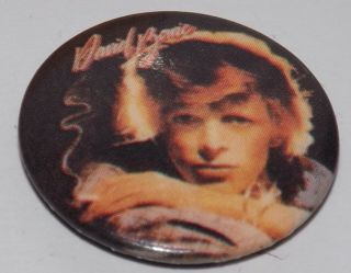 Vintage Badge Pin David Bowie Rock Music Pop Ziggy Stardust Starman Man Old Band