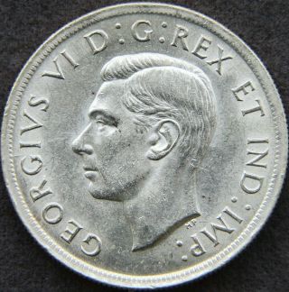 1939 Canadian Silver Dollar George Iv | Au,  Brilliant 551