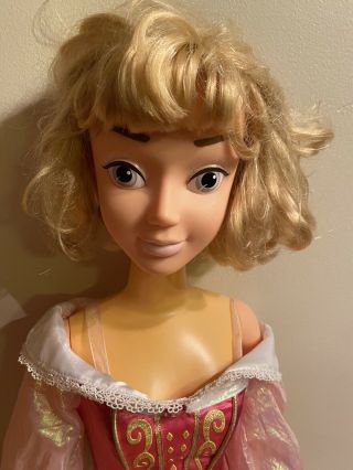 Disney Princess Aurora Doll 38” Tall Talking W/ Belly Button 2