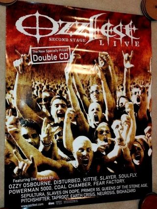 Ozzy Osbourne - Black Sabbath Ozzfest Tour Promo Poster (heavy Metal)