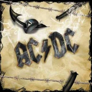Ac/dc - Sticker - Barb Wire Logo - Angus Malcolm Young - Licensed