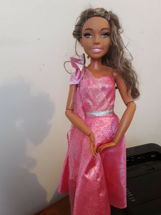 just play 28 in tan doll.  mattell.  pink dress and shoes 2