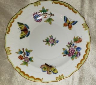 Pre - Loved Special Order Herend Queen Victoria Salad Plate 2001 Rare " No Gold "
