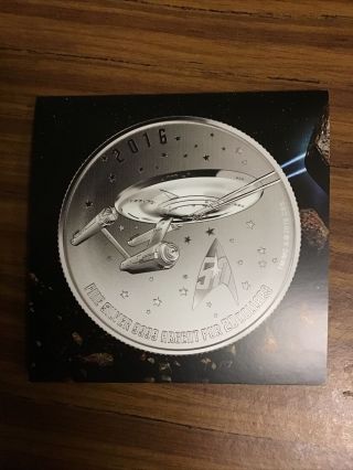 2016 Canada Silver $20 Star Trek Specimen Coin W/original Card Holder &
