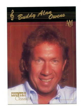 Buddy Alan Owens,  Country Music Star On 1992 Country Classics Collector Card 8