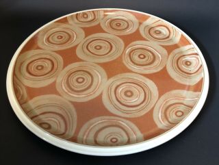 Denby Fire Chilli Round Large 13.  25” Serving Platter Pottery Stoneware
