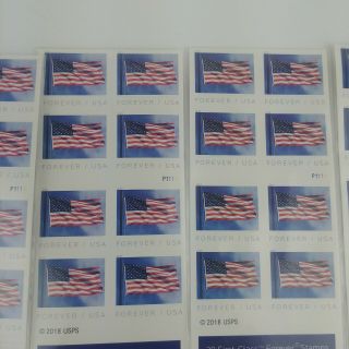 80 USPS US Flag 2018 Forever Stamps Book 4 Books of 20 Each Postage Stamps 3