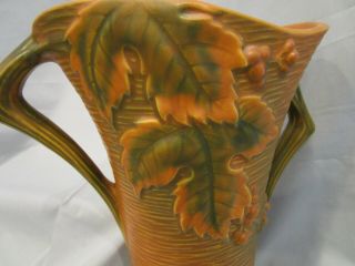 Tall Double Handled Roseville Pottery Bushberry Vase 38 - 12 Strong Mold 3
