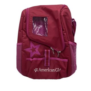 American Girl 18” Doll Carry Case Shoulder Bag With Window & Multiple Pockets
