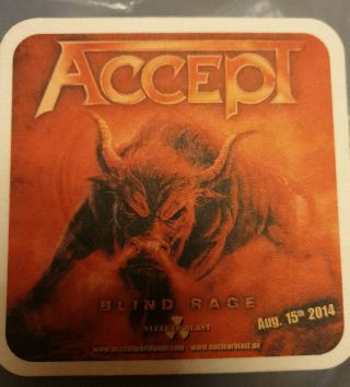 Accept / Hammerfall Beer Coaster By Metal Hammer