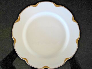 4_ (four) Haviland Limoges Silver Anniversry 9 1/2 Dinner Plates.  Pristine Condit