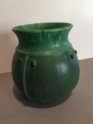 Door Pottery Prairie Globe Vase In Matte Cucumber Green By Scott Draves