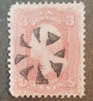 Us 64b Rose Pink W/ Fancy Cancel.  Well Centered Glowing Color Scott $150.