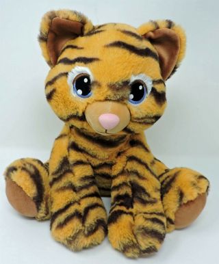 Build A Bear Tiger Cub Brown Blue Soft Eyes 12 " Soft Toy Stuffed Animal Babw