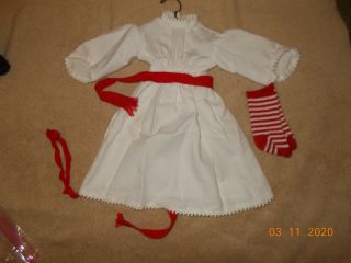 American Girl Doll Kirsten St.  Lucia Holiday Gown Socks Tagged Pleasant Company