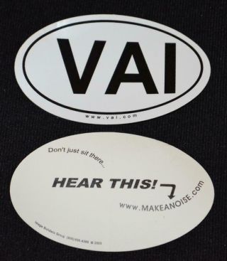 Steve Vai Us Promo Vinyl Sticker 2003 5 " X 3 " Oval