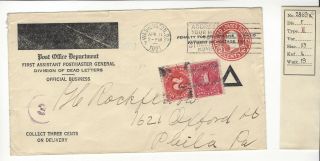 Us Division Of Dead Letters Postage Due Apr 11 1921