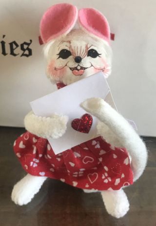 Annalee Valentine Doll 2010 Girl Mouse With Love Letter (75th Anniversary)
