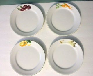 Rare Set Of 8 Veitri - Dipinto A Mano 8 1/4 " Lunch Plates - Made In Italy