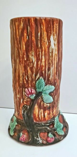 Antique Weller Pottery Warwick Tree 9.  5 " Vase 1920s Hand Painted Art Noveau