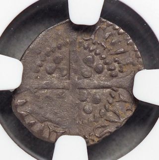 ENGLAND.  Henry V.  1413 - 1422.  Silver Halfpenny,  S - 1794,  NGC Fine 2