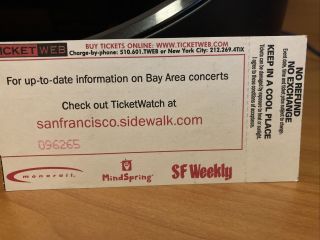 Night Ranger Concert Ticket Stub The Edge Palo Alto Babylon AD Worlds Apart 2