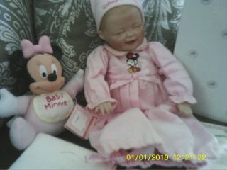 Ashton Drake Disney Babies Yolanda Bello Porcelain Doll Minnie Mouse
