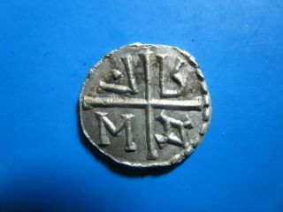 Charlemagne,  Silver Denier.  Charles I,  768 - 814.  R/o/m/a