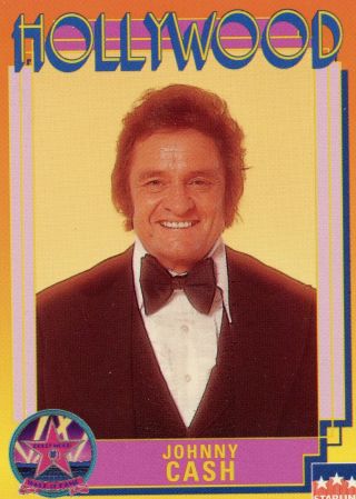 Johnny Cash,  Country Music.  1991 Hollywood Walk Of Fame Card 168.  Ww S/h
