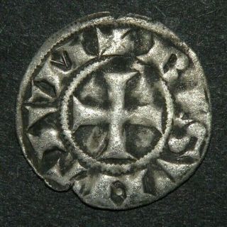 Medieval Silver Coin 1200 - 1300 " S Ad Crusader Templar Cross Ancient Middle Ages,