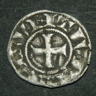 Medieval Silver Coin 1200 - 1300 " S Ad Crusader Templar Cross Ancient Middle Ages