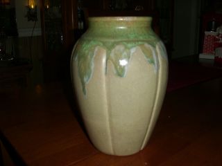 Vintage Arts And Crafts Zanesville Pottery Verdantone 8 1/2 " Vase 795