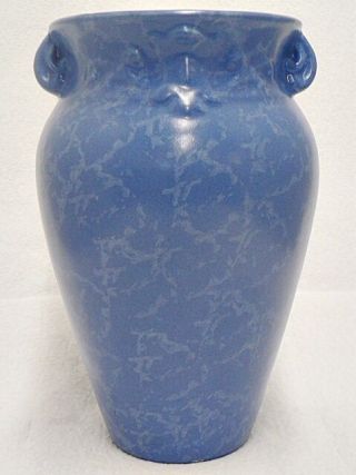 Red Wing Rumrill Pottery Blue Stipple Vase Number 478