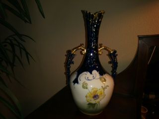 Antique Turn - Teplitz Bohemia Austria / Vase/Handles Urn RStK 2