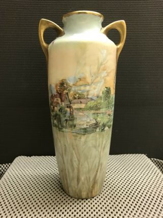 Antique Early 1900s Prov Saxe Es Germany (erdmann Schlegelmilch) Porcelain Vase