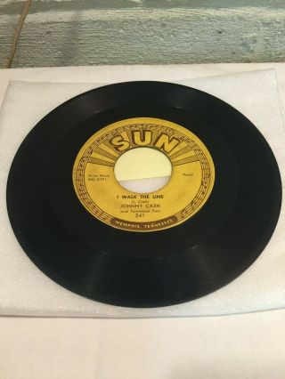 Vintage Sun Record 45 Johnny Cash I Walk The Line
