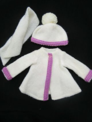 Coat & Hat With Scarf For Ideal Velvet Mia Cricket Growing Hair Doll