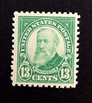 Us Stamps,  Scott 622 13c Harrison 1926 Vf/xf M/nh.  Crisp & Po Fresh