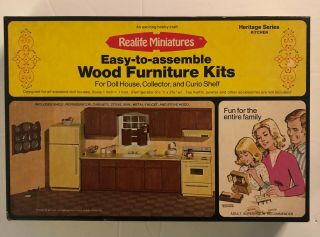 Realife Miniatures Easy - To - Assemble Wood Furniture Kit - Kitchen - Kit 191