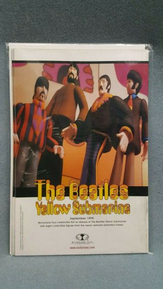 Rare 1999 The Beatles Yellow Submarine Mcfarlane Toys Figures Print Ad